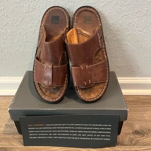 Johnston & Murphy Brown Leather Men's slides